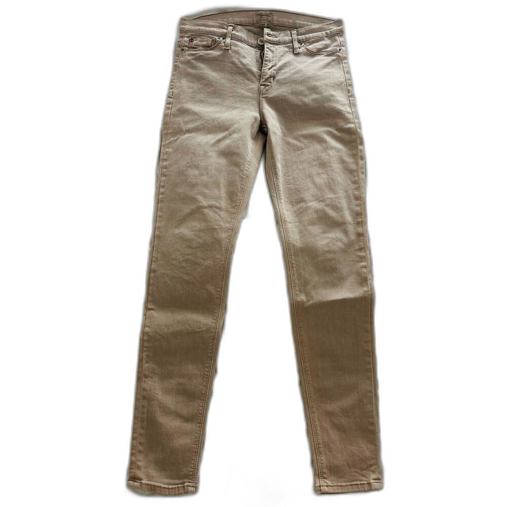 HUDSON Nico Super Skinny Midrise Jeans Tan Taupe Sz 29 WM407DIY Tuscan USA Made
